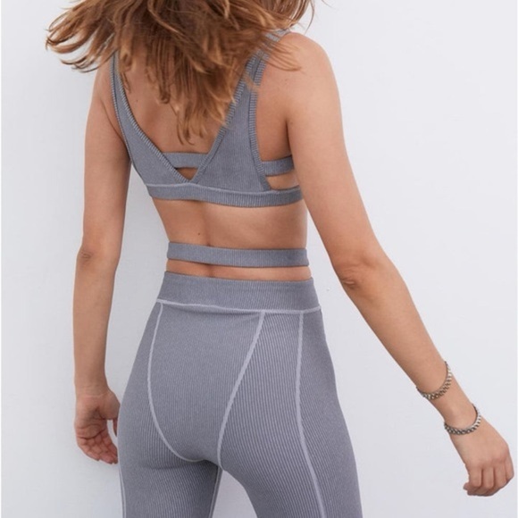 For love and lemons size small ribbed grey leggings - Picture 3 of 7